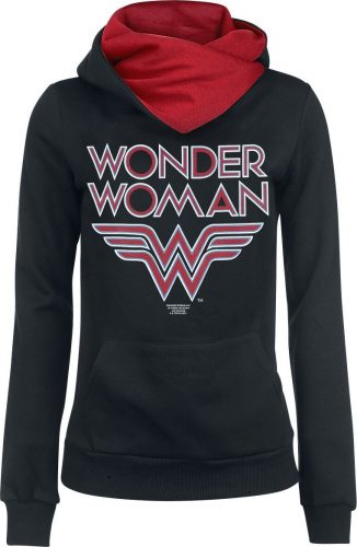 Wonder Woman Wings Dámská mikina s kapucí cerná/cervená