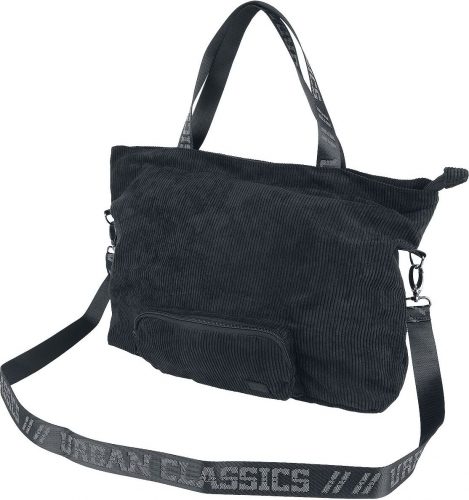 Urban Classics Manšestrová kabelka Nákupní taška černá
