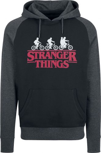 Stranger Things Logo Mikina s kapucí cerná/šedá