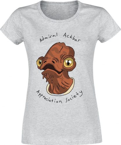 Star Wars Admiral Ackbar - Appreciation Society Dámské tričko šedá