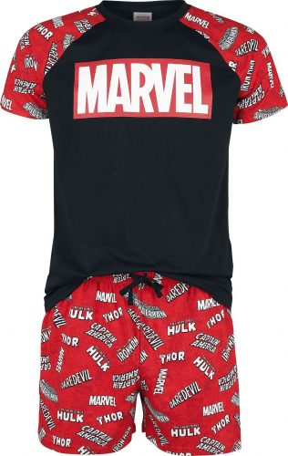 Marvel Logo pyžama cerná/cervená