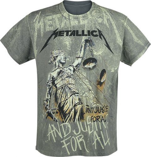 Metallica ... And Justice For All - Neon Backdrop Tričko charcoal