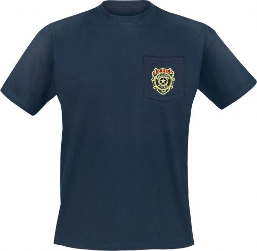 Resident Evil Racoon Police Department - Pocket Tričko modrá