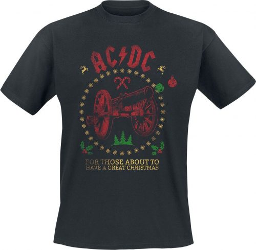 AC/DC Christmas For Those About To Rock Tričko černá