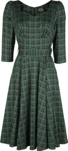 H&R London Šaty s kolovou sukní Rejna Šaty zelená/cerná
