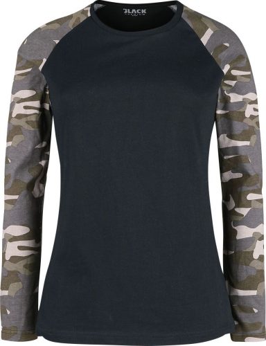 Black Premium by EMP Košela s dlhými rukávmi s kamufláž potlacou Dámské tričko s dlouhými rukávy černá maskáčová