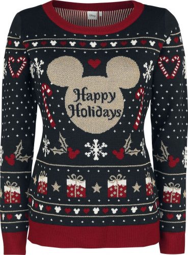 Mickey & Minnie Mouse Happy Holidays Dámnský svetr vícebarevný