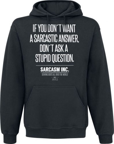Sarcasm Inc. Mikina s kapucí černá