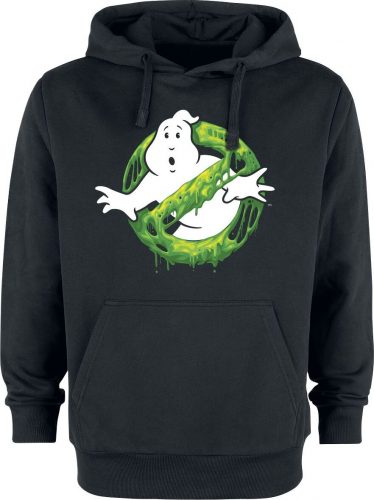 Ghostbusters Ghost Logo Mikina s kapucí černá