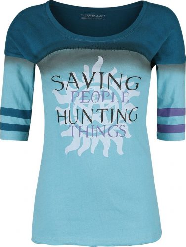 Supernatural Saving People Tričko s dlouhým rukávem Modrá / tmavě modrá