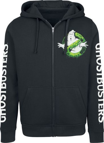 Ghostbusters Slime Logo Mikina s kapucí na zip černá
