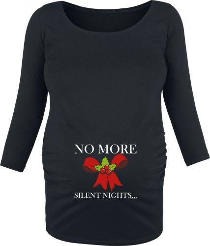 Móda pro těhotné No More Silent Nights... Dámské tričko s dlouhými rukávy černá