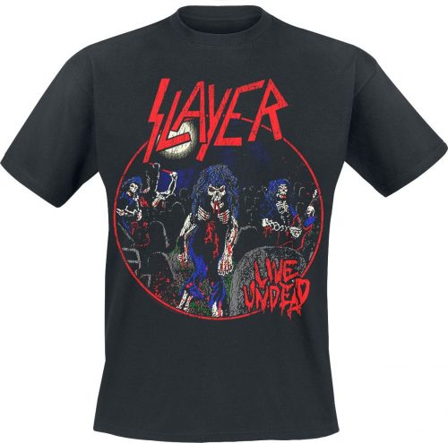 Slayer 80s Live Undead Tričko černá
