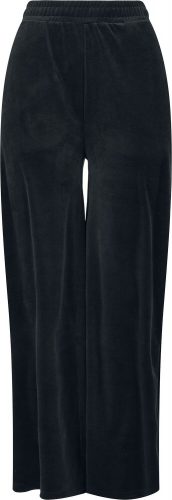 Urban Classics Dámské rovné sportovní sametové kalhoty s vysokým pasem Dámské tepláky černá