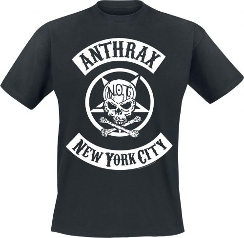Anthrax Biker Skull Tričko černá