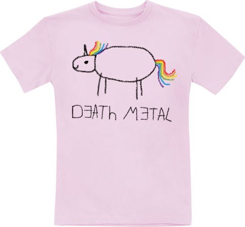 Death Metal Unicorn Kids - Death Metal Unicorn detské tricko světle růžová