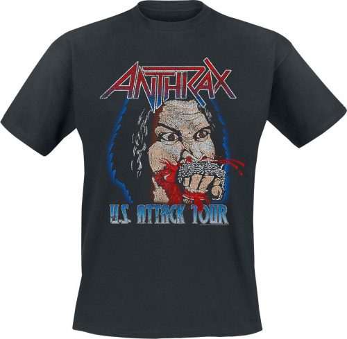 Anthrax US Attack Vintage Tričko černá