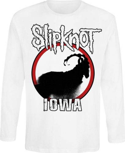 Slipknot Iowa Goat Silhouette Tričko s dlouhým rukávem bílá