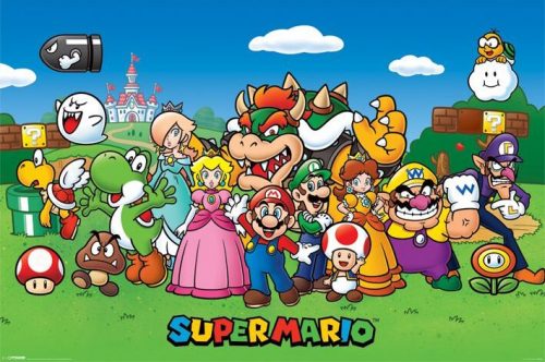 Super Mario Characters plakát vícebarevný