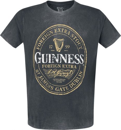 Guinness Logo Tričko tmavě šedá
