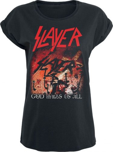 Slayer God Hates Us All Bible Dámské tričko černá