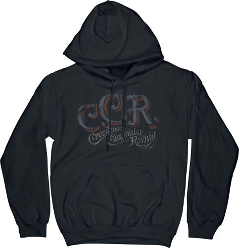 Creedence Clearwater Revival (CCR) Lettering Mikina s kapucí černá
