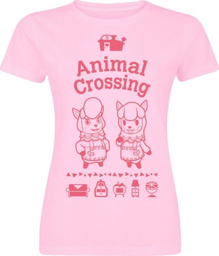 Animal Crossing Reese & Cyrus Dámské tričko světle růžová