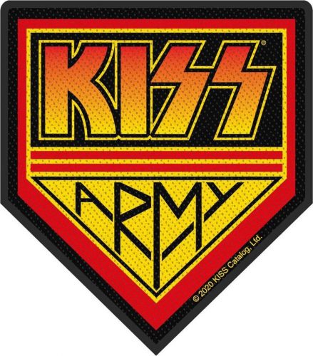 Kiss Kiss Army nášivka cerná/žlutá/cervená