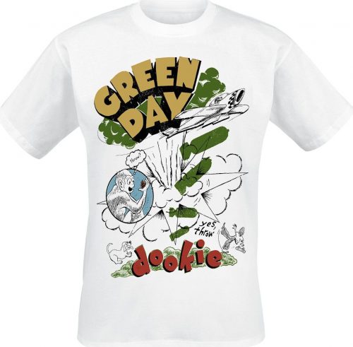 Green Day Jumble Tričko bílá