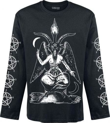 Gothicana by EMP Tričko s dlouhými rukávy a gotickým potiskem Tričko s dlouhým rukávem černá