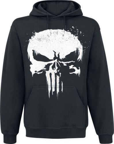 The Punisher Sprayed Skull Logo Mikina s kapucí černá