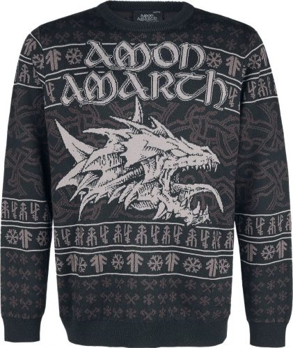 Amon Amarth Holiday Sweater 2021 Pletený svetr černá
