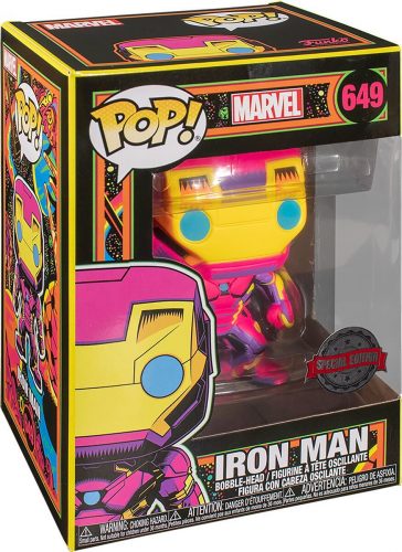 Marvel Vinylová figurka č. 649 Black Light - Iron Man Sberatelská postava standard