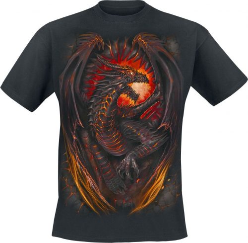 Spiral Dragon Furnace Tričko černá