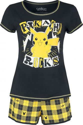 Pokémon Pikachu - Rocks pyžama cerná/žlutá