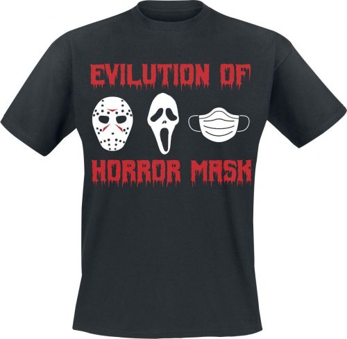 Evilution Of Horror Mask Tričko černá