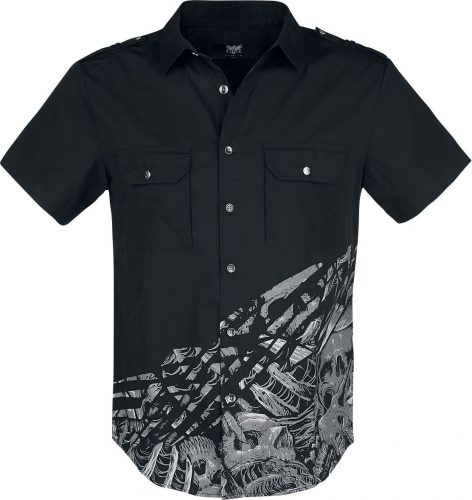 Black Premium by EMP Černá košile s krátkým rukávem s potiskem Košile černá