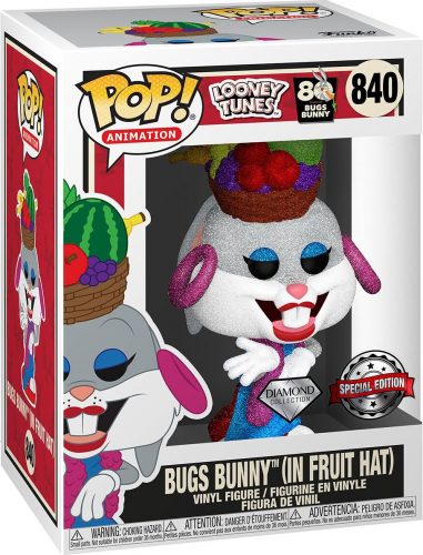 Looney Tunes Vinylová figurka č. 840 Bugs Bunny (In Fruit Hat) (Diamond Glitter) Sberatelská postava standard