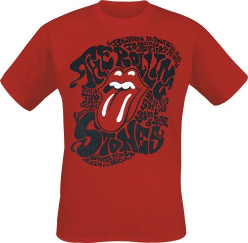 The Rolling Stones Psychedelic Tongue Tričko červená