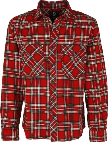Brandit Checkshirt Košile cervená/cerná