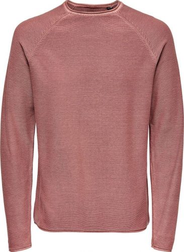ONLY and SONS ONSDextor Life Washed Raglan Knit Mikina hnědá