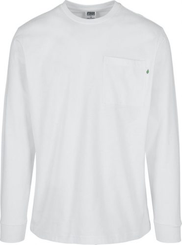 Urban Classics Organické basic tričko s dlouhými rukávy a kapsou Tričko s dlouhým rukávem bílá
