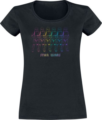 Star Wars Rainbow Troopers Dámské tričko černá
