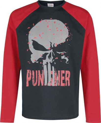 The Punisher Bloody Skull Tričko s dlouhým rukávem cerná/cervená