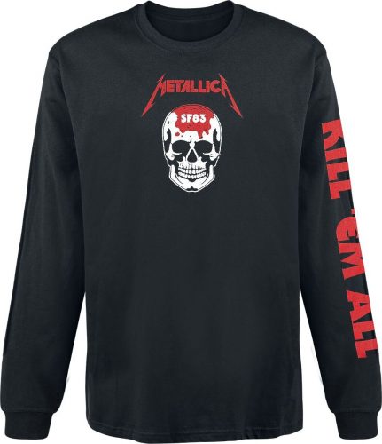 Metallica Kill 'Em All - Skull Tričko s dlouhým rukávem černá