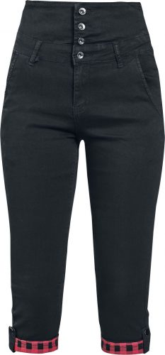 Forplay Tříčtvrteční kalhoty s vysokým pasem Dámské kalhoty černá