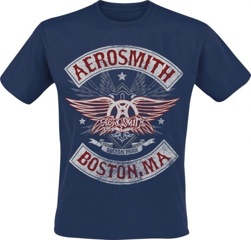 Aerosmith Boston Pride Tričko námořnická modrá