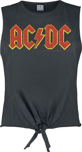AC/DC Amplified Collection - Logo Dámský top charcoal