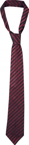 Gothicana by EMP Červeno-černé proužkované tričko kravata cerná/cervená