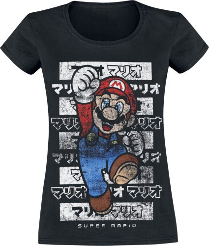 Super Mario Mario - Kanto Dámské tričko černá